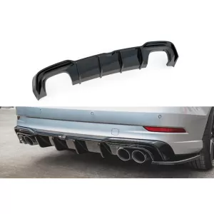 Maxton Design diffuser suitable for rear S3 bumper on Audi A3 8V sedan 2016-2020, black lacquer