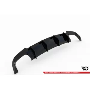 Maxton Design diffuser suitable for rear S6, S-Line bumper on Audi A6 C7 sedan, Avant 2014-2017, black lacquer - ABAUSX6008209