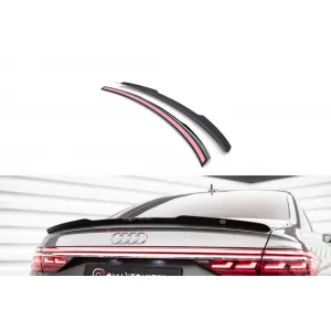 Maxton Design spoiler suitable for Audi A8, A8 S line 2017-2021, S8 D5 2019-2021, black lacquer