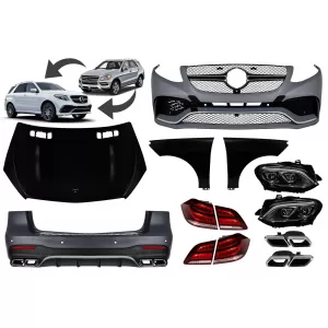 A Design package type GLE63 suitable for Mercedes ML W166 2011-2015 conversion to GLE W166, for the model with xenon headlights