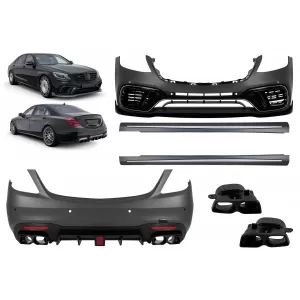 Tuning package type B design suitable for Mercedes S-Class W222 2017-2020, with long base thresholds