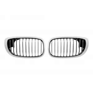Chrome/black kidney grilles suitable for BMW 3 Series E46 coupe, convertible 2003-2006