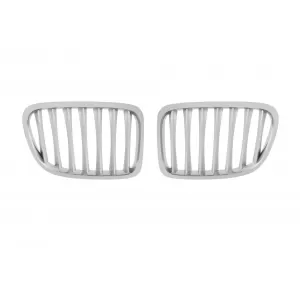 Chrome/Gray Kidney Grilles suitable for BMW X1 E84 2009-2015