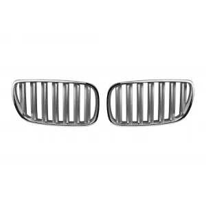 Chrome/Gray Kidney Grilles suitable for BMW X3 E83 2007-2010