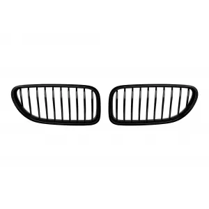 Black kidney grilles suitable for BMW 6 Series F06 Gran Coupe, F12 Cabriolet, F13 Coupe 2011-2018 - ABBMGR6008365