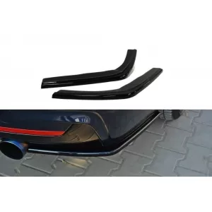 Maxton Design side extensions suitable for rear M Technik bumper on BMW Series 4 F32 after 2013, black lacquer - ABBMSX6008418