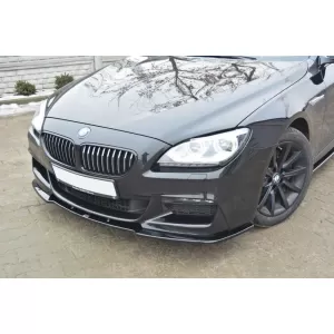 Maxton Design spoiler suitable for front M Technik bumper on BMW 6 Series Gran Coupe F06 after 2013, black lacquer - ABBMSX6008521
