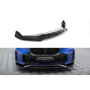 Maxton Design version 2 spoiler suitable for front M bumper on BMW X5 G05 Face after 2023, black lacquer