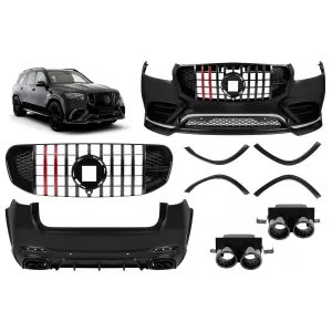 Tuning kit BRBS type GLS900 suitable for Mercedes GLS X167 SUV 2020-2021, 2022, 2023 with glossy black elements