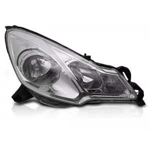 Right reflector headlight suitable for Citroen C3 2009-2012 with chrome base