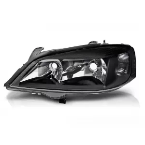 Left reflector headlight suitable for Opel Astra G 1997-2004 with black base
