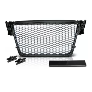 Black matte RS type grille suitable for Audi A4 B8 sedan, wagon 2008-2011