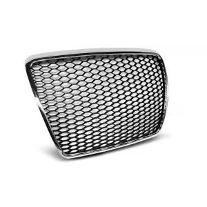 Chrome/black RS type grille suitable for Audi A6 C6 sedan, wagon 2009-2011