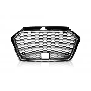 Chrome/black RS type grille suitable for Audi A3 8V Sedan, Cabrio, Sportback after 2017