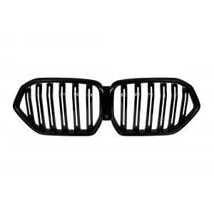 Double slat kidneys in black lacquer suitable for BMW X6 G06 after 2020