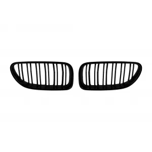 Double slat kidneys in black lacquer suitable for BMW 6 Series F06 Gran Coupe, F12 Cabriolet, F13 Coupe 2011-2018 - ABBMGR6009121