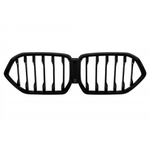 Single rib kidney grilles in black lacquer suitable for BMW X6 G06 after 2020 - ABBMGR6009190