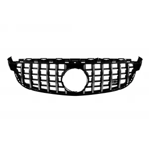 Chrome/black GT style grille suitable for C63 Mercedes C-Class W205 sedan, S205 estate 2014-2020 without camera opening, for the model with A Design C63 front bumper