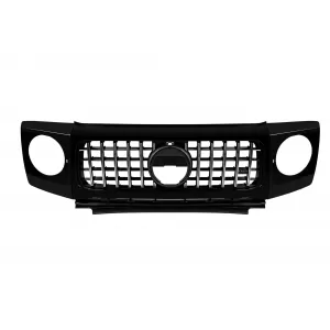 Chrome/black GT style grille with headlight covers suitable for Mercedes G-Class W464 2018-2024
