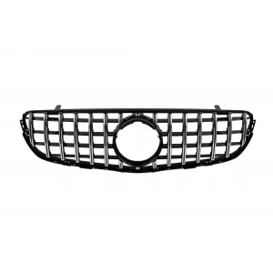 Chrome/black GT style grille suitable for Mercedes GLC SUV X253, GLC Coupe C253 2015-2019 without camera opening