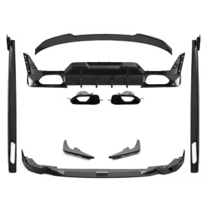 Aero tuning package suitable for BMW 3 Series G20 LCI after 2020, black lacquer, for the model with M package