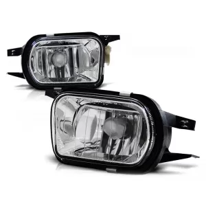 Fog light kit suitable for Mercedes C-Class W203/SLK R170 2000-2004 chrome, left + right
