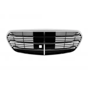 Chrome/black grille suitable for Mercedes S-Class W223 after 2020 with opening for camera