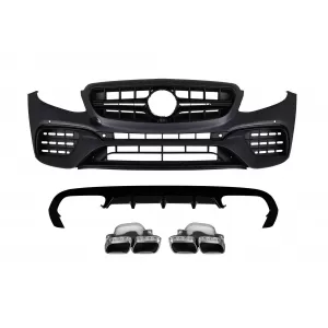 A Design package type E63 suitable for Mercedes E-Class C238 coupe, A238 cabrio 2017-2019 with chrome tips, for the model with rear A Design bumper