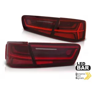 LED tuning tail light set suitable for Audi A6 C7 sedan 2011-2014 red/white, left and right, for the model with factory LED tail lights - ABAUTX6010053