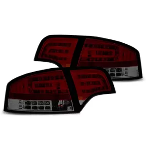 LED tuning tail light set suitable for Audi A4 B7 sedan 11.2004-03.2008 red/smoked, left and right