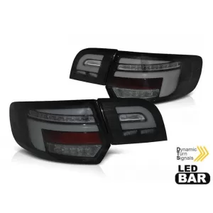 Tuning LED tail light set suitable for Audi A3 8P Sportback 2003-2008 fully smoked base, left and right