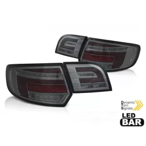 Tuning LED tail light set suitable for Audi A3 8P Sportback 2003-2008 fully smoked base, left and right