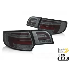 Tuning LED tail light set suitable for Audi A3 8P sportback 2008-2012 fully smoked base, left and right
