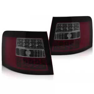 LED tuning tail light set suitable for Audi A6 C5 estate 1997-2004 red/smoked, left and right