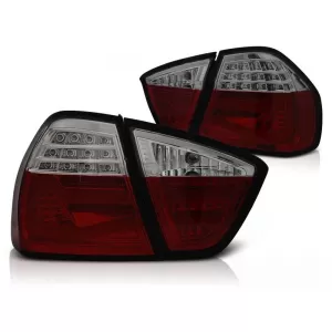 LED tuning tail light set suitable for BMW 3 Series E90 03.2005-08.2008 red/smoked, left and right