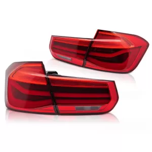 LED tail light set suitable for BMW 3 Series F30 sedan 2011-2018, red base, left and right