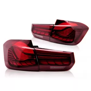 LED tail light set suitable for BMW 3 Series F30 sedan 2011-2018, red base, left and right