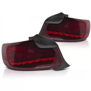 LED tail light set suitable for BMW Series 2 F22 Coupe, F23 Cabriolet 2013-2021, M2 F87 2016-2021, with red base, left and right