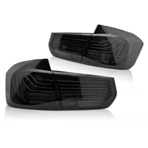 LED tail light set suitable for BMW 3 Series F30 sedan 2011-2018, with smoked base, left and right
