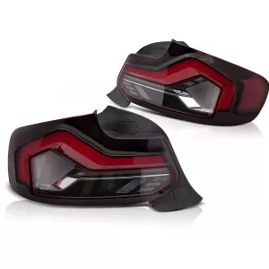 LED tail light set suitable for BMW Series 2 F22 Coupe, F23 Cabriolet 2013-2021, M2 F87 2016-2021, with red smoked base, left and right