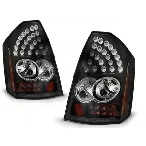 Tuning LED tail light set suitable for Chrysler 300C 2005-2008 with black base, left and right