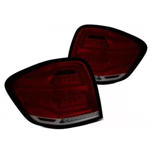 Tuning LED tail light set suitable for Mercedes ML W164 2005-2008 smoked, 5 pins, left and right