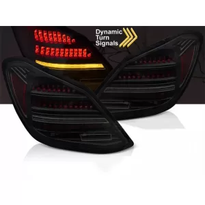 LED tuning tail light kit suitable for Mercedes C-Class W205 sedan 2014-2021, red smoked base, with dynamic turn signal, left and right