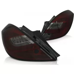 LED tuning tail light set suitable for Opel Corsa D 04.2006-2014 3 doors red/smoked, left and right
