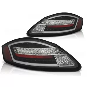 Tuning LED tail light set suitable for Porsche Boxster 987/Cayman 2005-2008 with red base, left and right