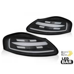 LED tail light set suitable for Porsche Boxster 986 1996-2004, black base, left and right