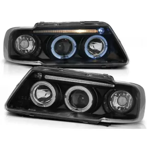 Tuning headlight kit with halogen angel eyes suitable for Audi A3 8L 08.1996-08.2000, left and right