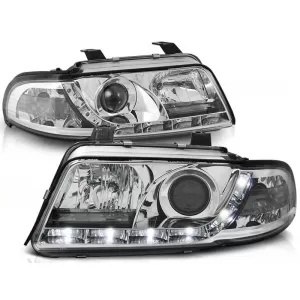 Tuning headlight set with LED lights suitable for Audi A4 B5 01.1999-09.2000 sedan/wagon, left and right