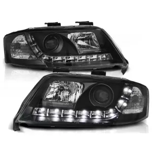 Tuning headlight set with LED lights suitable for Audi A6 C5 05.1997-05.2001 sedan/wagon, left and right