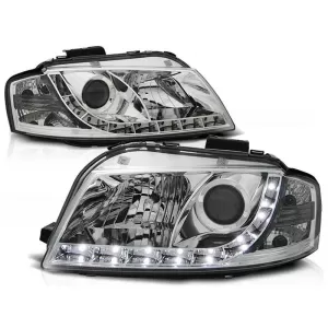 Tuning headlight kit with LED lights suitable for Audi A3 8P 05.2003-03.2008 3D/5D, left and right